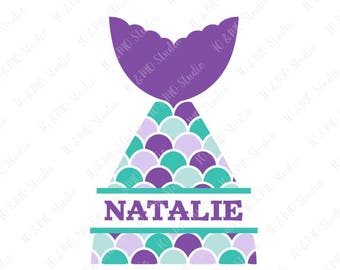Mermaid SVG, Mermaid Monogram Svg, Mermaid Tail Svg, Sea Mermaid Clipart, Sea Beach SVG, Cricut, Silhouette Cut Files