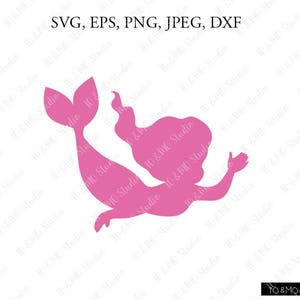 Mermaid SVG, Kleine Meerjungfrau Svg, Meerjungfrau Clip Art, Kleine Meerjungfrau Clipart, Cricut, Silhouette Plotterdatei Chevrons