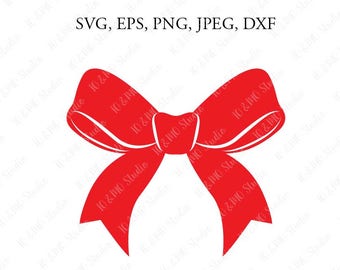 Christmas Bow Svg Etsy