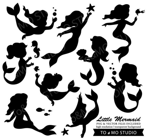 Download Little Mermaid Clip Art & Vectors Invitation Crafting Baby ...