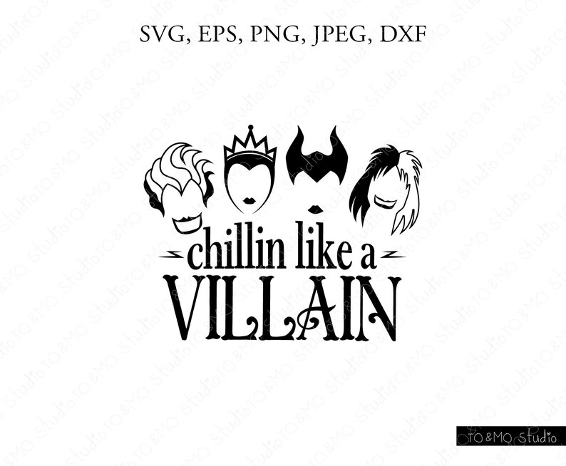 Download Chillin' like a Villain SVG Maleficent Svg Halloween | Etsy
