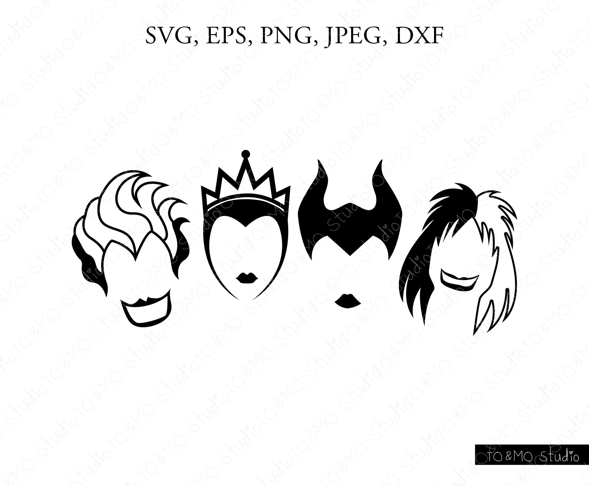 Disney Villains Svg Maleficent Svg Evil Queen Svg Cruella De Vil | My ...