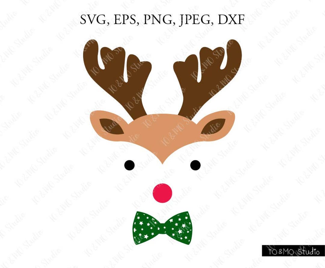 Reindeer SVG Christmas SVG Reindeer Head Svg Reindeer Clip Etsy