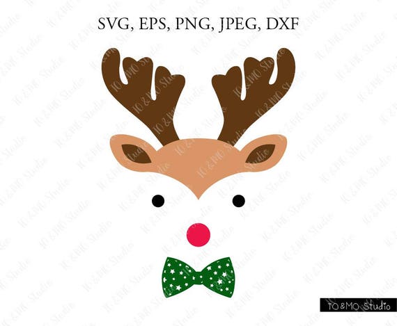 Rentier Svg Svg Weihnachten Rentier Kopf Svg Rentier Etsy