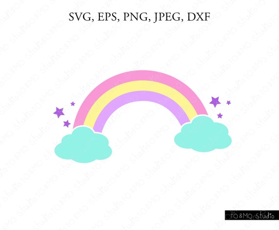 Download Rainbow Svg Rainbow Unicorn Svg Rainbow Clip Art Cute Etsy