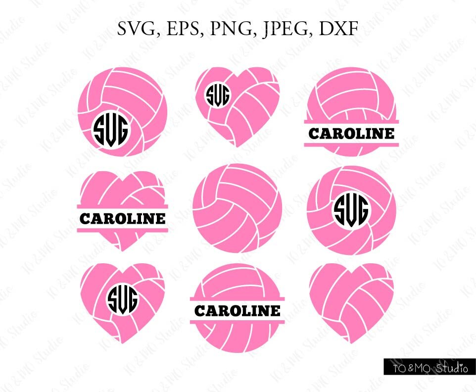 Download Volleyball SVG Volleyball Monogram Volleyball Clipart | Etsy