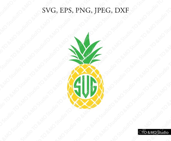 Download Pineapple Monogram Svgpineapple Svg Pineapple Clipart Svg Etsy