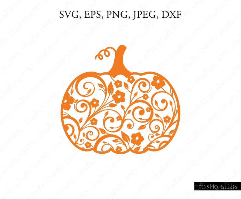 Fall Pumpkin SVG, Pumpkin Svg, Halloween Svg, Pumpkin Clipart, Thanksgiving SVG, Cricut, Silhouette Cut Files image 1