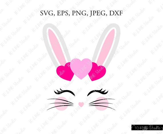 Download Bunny SVG Cute Bunny Face Svg Bunny Clip Art Bunny Face | Etsy