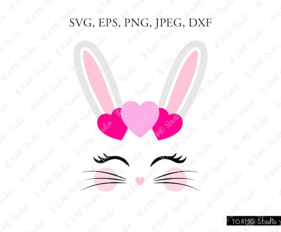 Download Bunny SVG Cute Bunny Face Svg Bunny Clip Art Bunny Face | Etsy