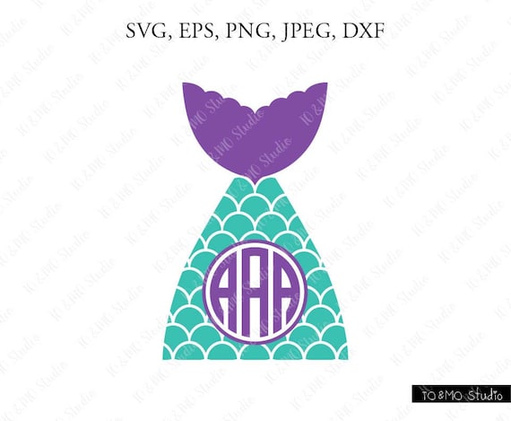 Download Mermaid SVG Mermaid Monogram Svg Mermaid Tail Svg Sea | Etsy