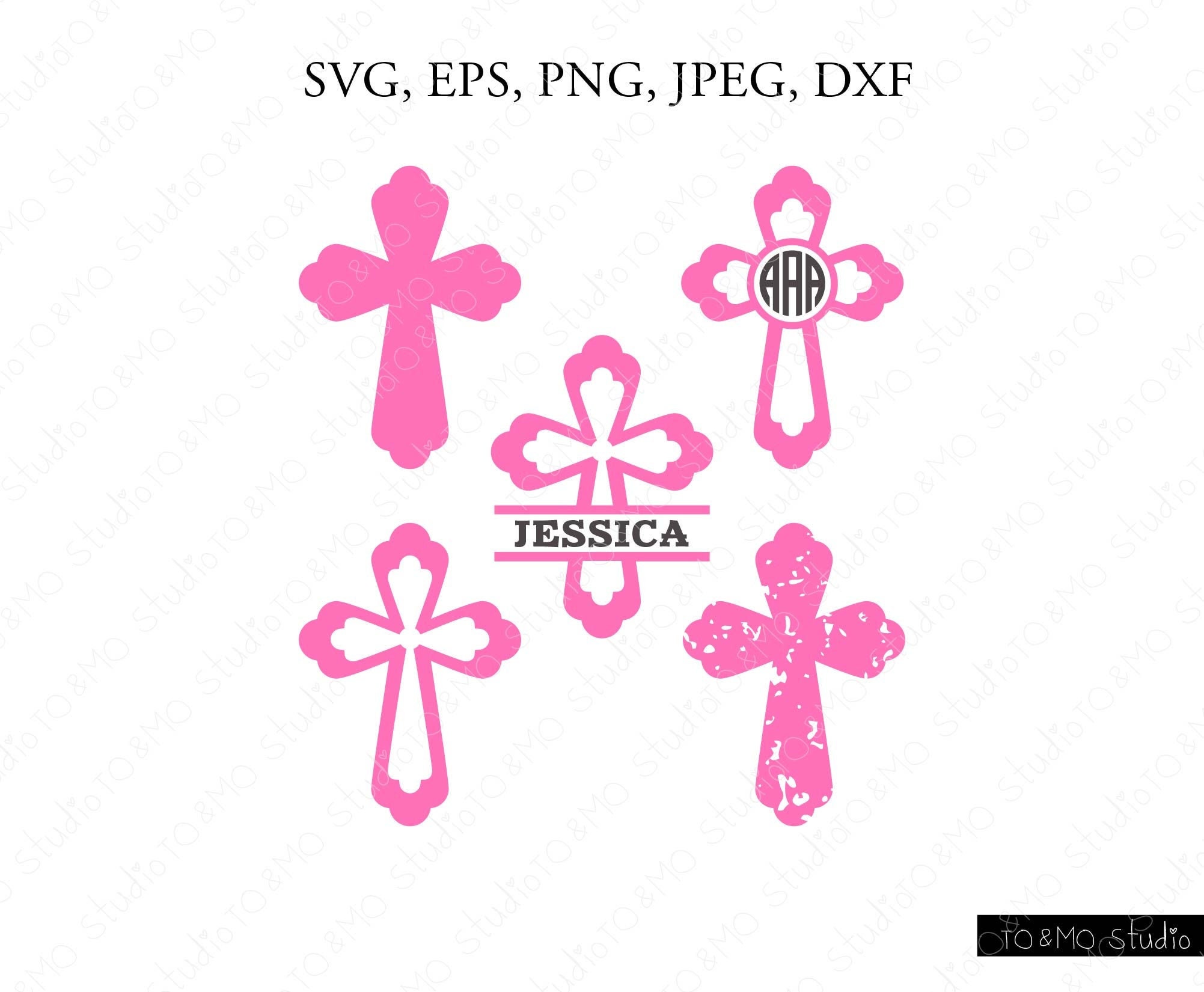 Download Easter Svg Cross Svg Cross Monogram Svg Christening Svg Etsy