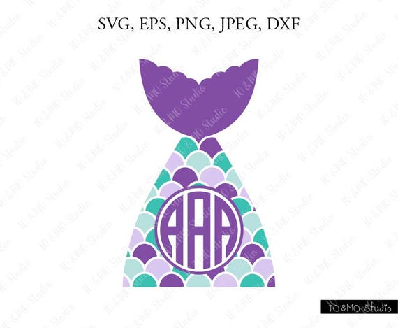 Free Free 158 Mermaid Tail Monogram Svg SVG PNG EPS DXF File