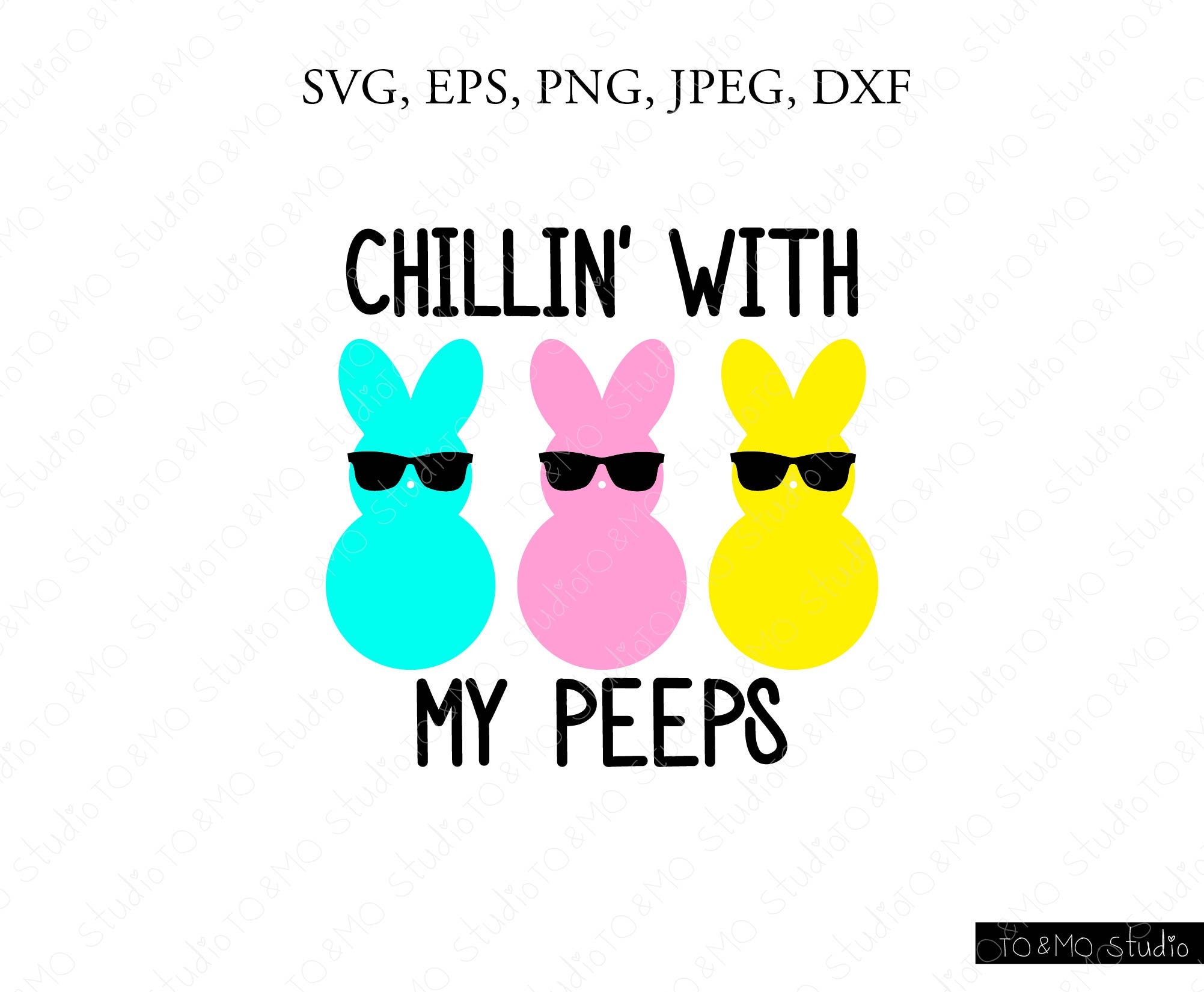 Easter SVG Peep SVG Cute Peeps svg Bunny Clip Art Bunny | Etsy