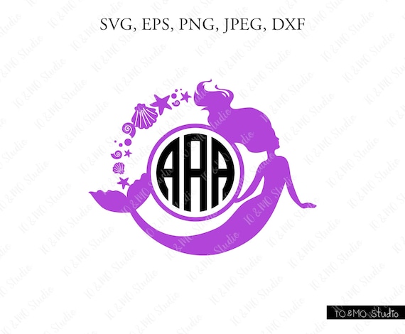 Free Free Monogram Mermaid Silhouette Mermaid Svg SVG PNG EPS DXF File