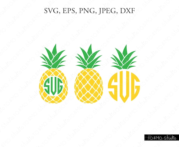 Download Pineapple Monogram Svgpineapple Svgsummer Svg Pineapple Etsy