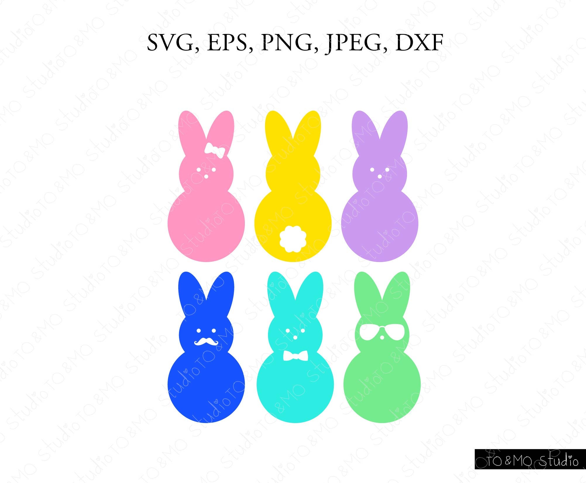 Easter SVG Peep SVG Cute Peeps svg Bunny Clip Art Bunny | Etsy