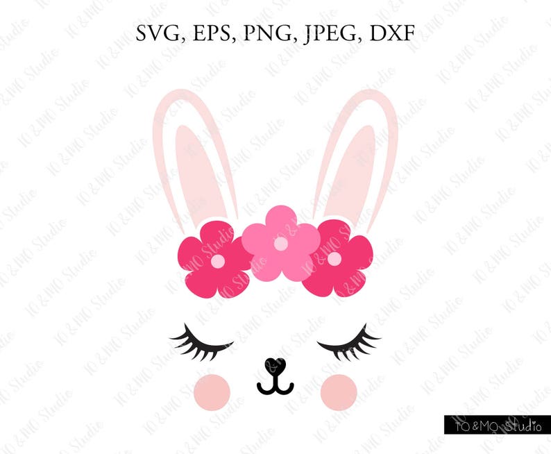 Download Bunny SVG Cute Bunny Face Svg Bunny Clip Art Bunny Face | Etsy