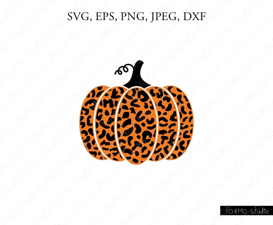 Halloween Leopard Print Pumpkin SVG, Thanksgiving Pumpkin Svg, Pumpkin