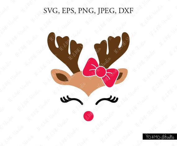 Reindeer SVG Christmas SVG Reindeer Head Svg Reindeer Clip - Etsy Canada