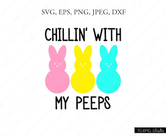 Easter Svg Peep Svg Cute Peeps Svg Bunny Clip Art Bunny Etsy