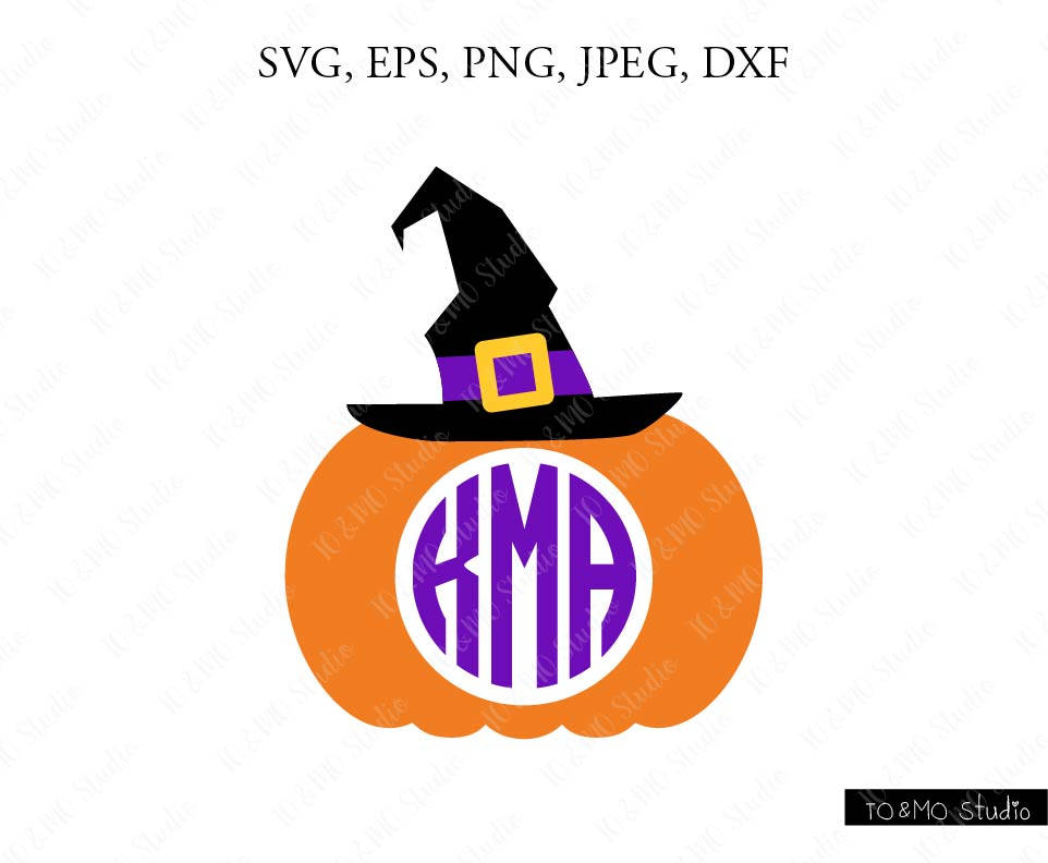 Halloween Monogram Pumpkin SVG Pumpkin Svg Halloween Svg | Etsy