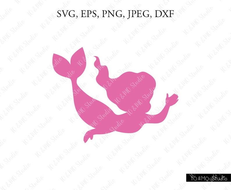 Mermaid SVG, Little Mermaid Svg, Mermaid Clip Art, little Mermaid Clipart, Cricut, Silhouette Cut File Chevrons image 1