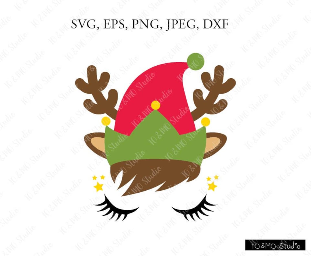 Reindeer SVG Reindeer Head Svg Reindeer Clip Art Reindeer - Etsy
