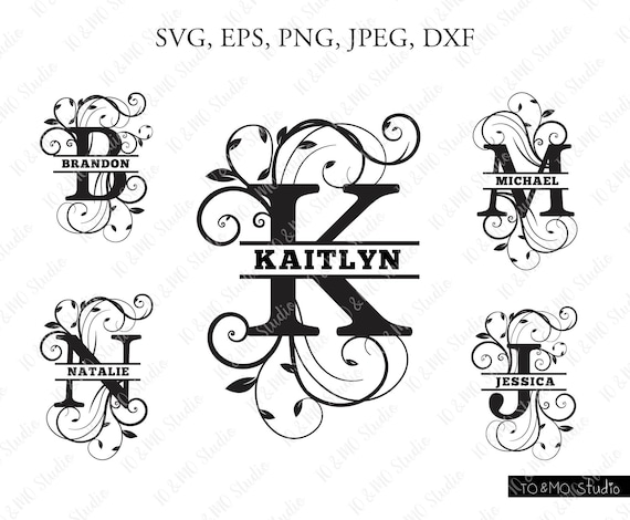 Download Monogram Svg Monogram Alphabet Svg Monogram Clipart Etsy