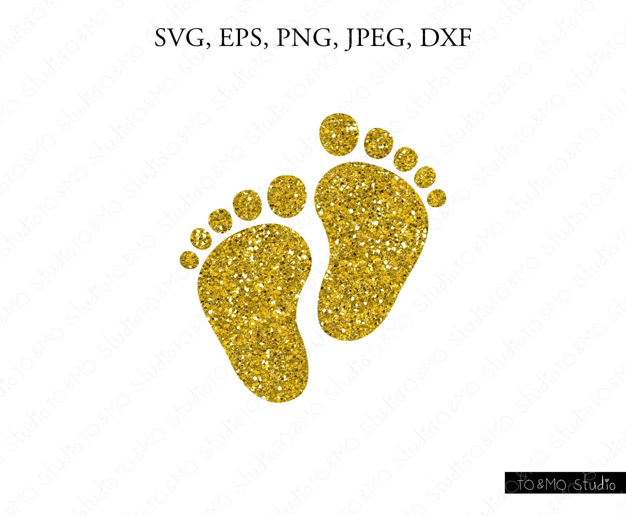 Baby Feet SVG Glitter Baby Feet Svg Baby Feet Baby Girl | Etsy