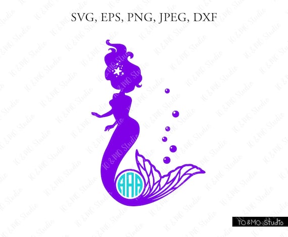 Download Mermaid SVG Mermaid Monogram Svg Cute Mermaid Svg Mermaid | Etsy