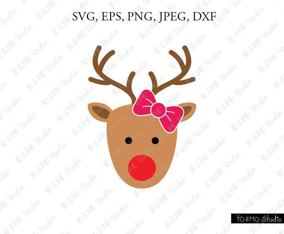 Download Reindeer Svg Christmas Svg Reindeer Head Svg Reindeer Clip Etsy PSD Mockup Templates