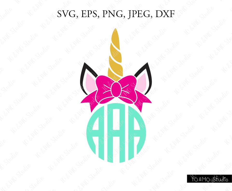 Unicorn Monogram SVG Unicorn Svg Unicorn Clip Art Unicorn - Etsy