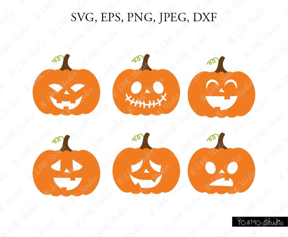 Jack O Lantern SVG, Pumpkin Clip Art, Jack O' Lantern Silhouette, Hand  Drawn Line Art, Halloween Cut File for Cricut, Halloween Stencil PNG 