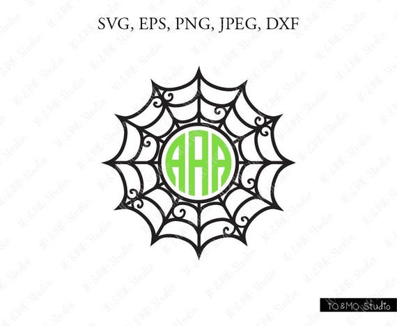 Download Spider Web Monogram Svg Halloween Svg Halloween Monogram Etsy