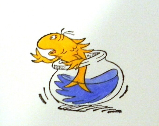 Dr. Seuss Goldfish Card: Add a Greeting or Leave Blank - Etsy