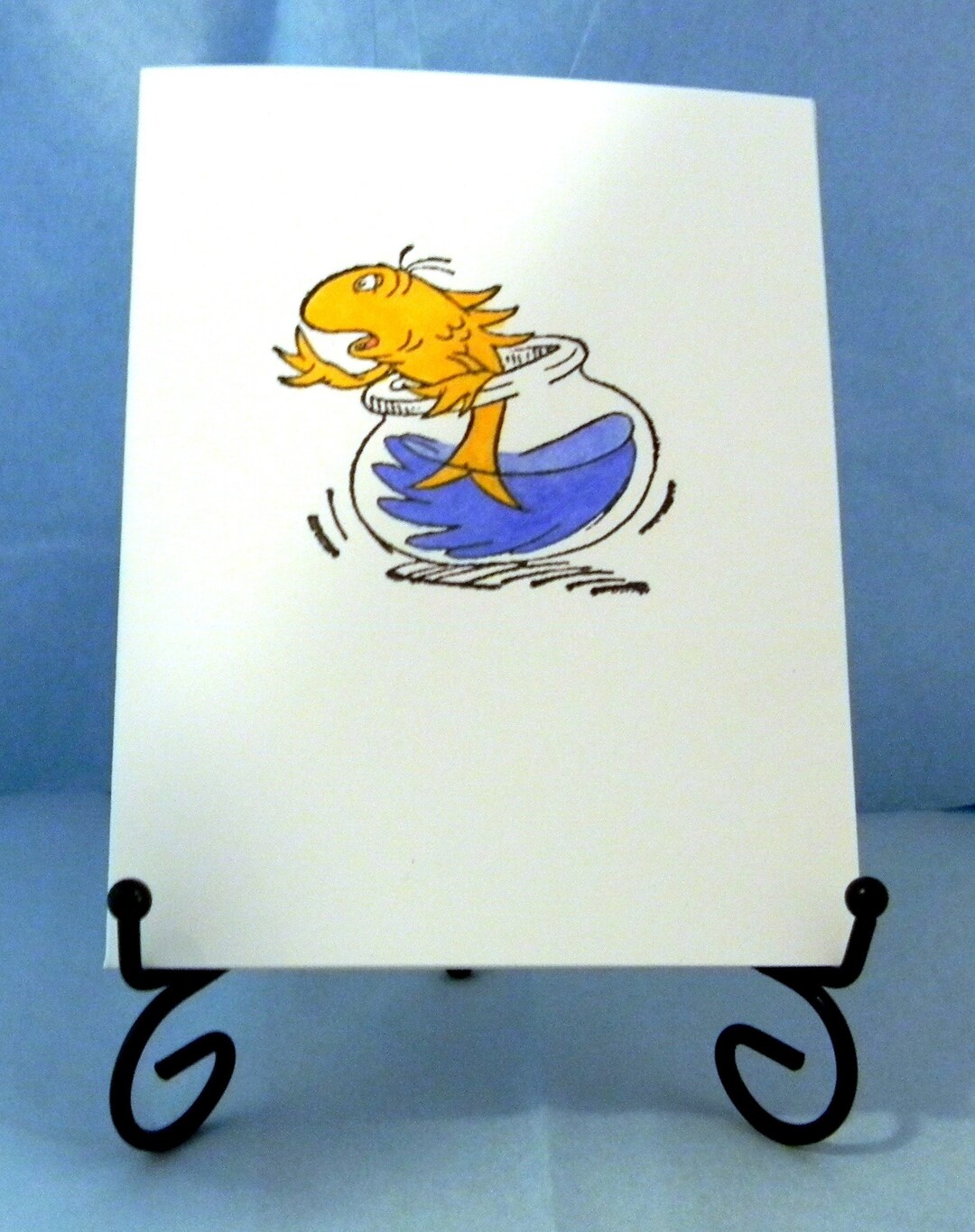 Dr. Seuss Goldfish Card: Add a Greeting or Leave Blank - Etsy
