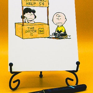 Charlie Brown & Lucy Psychiatrist is in Card: Customize with your choice of greeting zdjęcie 3