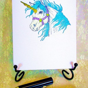 Beautiful Colorful Magical Unicorn Greeting Card: Add a Greeting or Leave Blank image 3