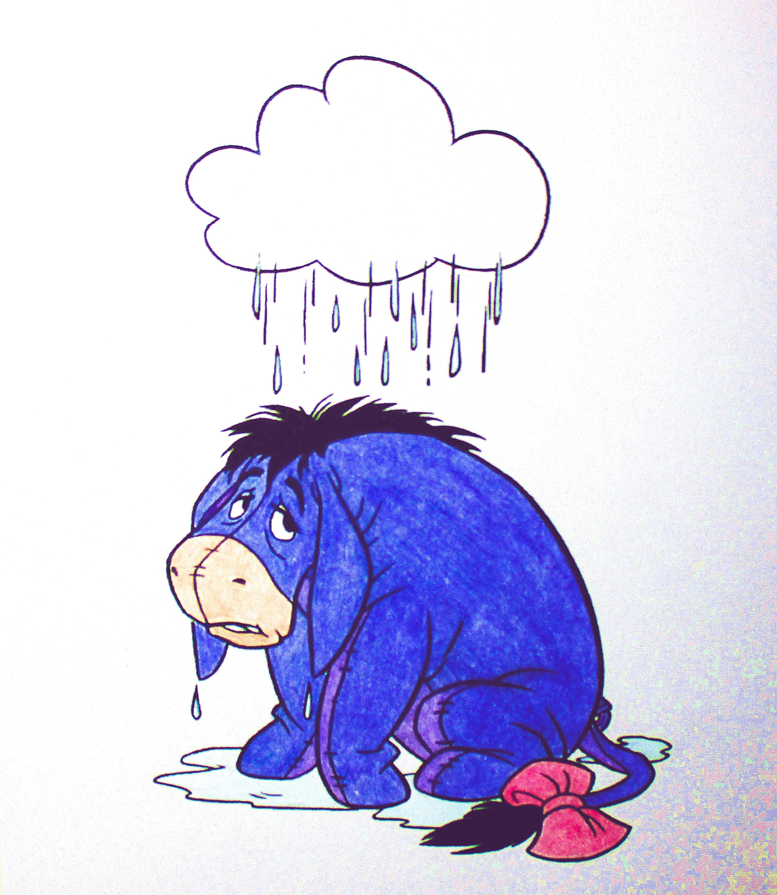 Eeyore With a Rain Cloud Over His Head Greeting Card: Add a - Etsy Denmark Eeyore With a Rain Cloud Over His Head Greeting Card: Add a - Etsy Denmark
