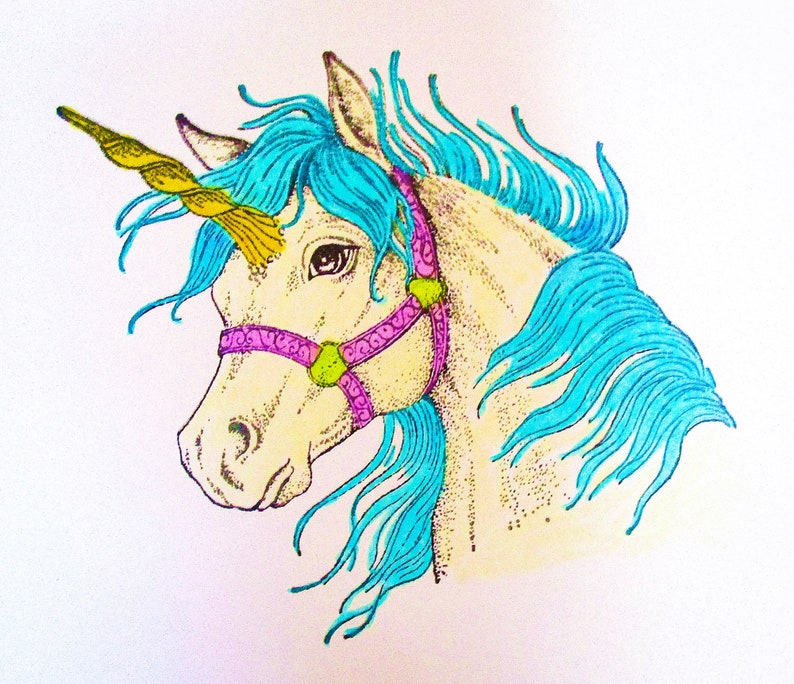 Beautiful Colorful Magical Unicorn Greeting Card: Add a Greeting or Leave Blank image 2