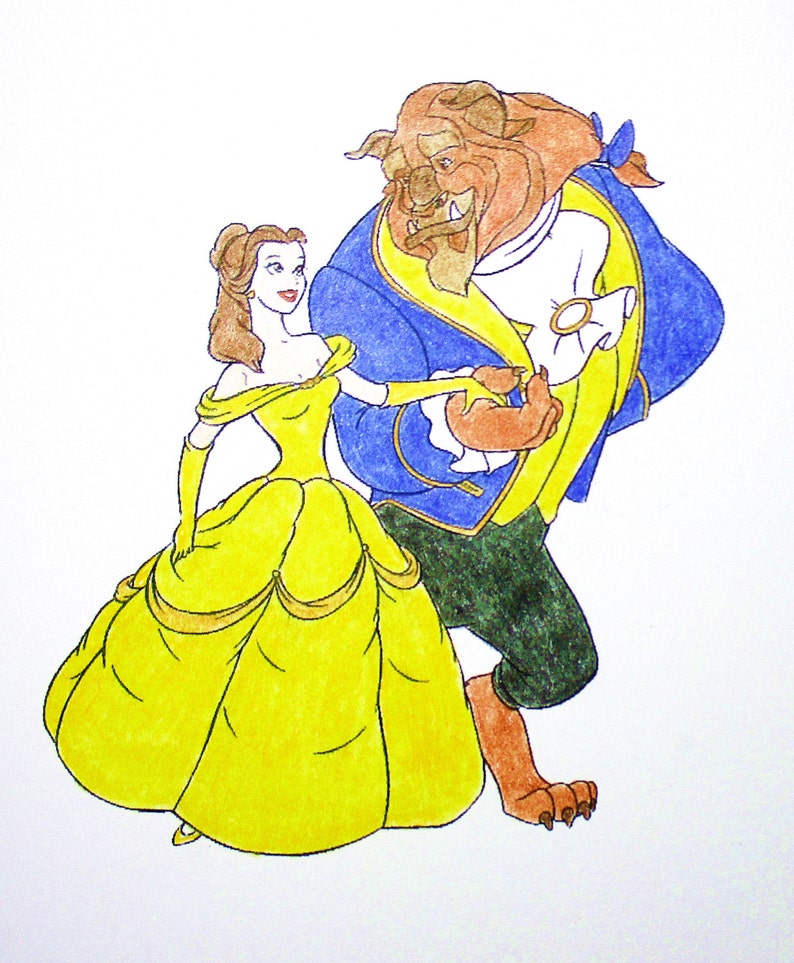 Beauty and the Beast Card: Add a Greeting or Leave Blank | Etsy