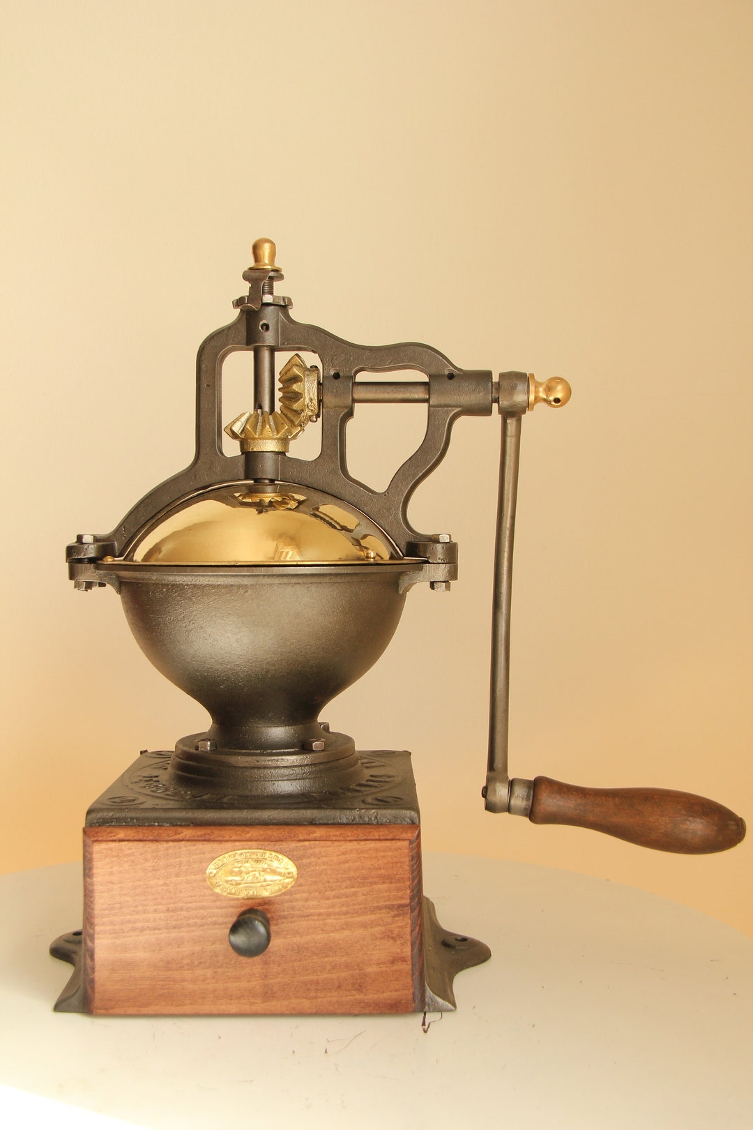 Varnished Antique French Coffee Grinder Peugeot Nº2. Etsy