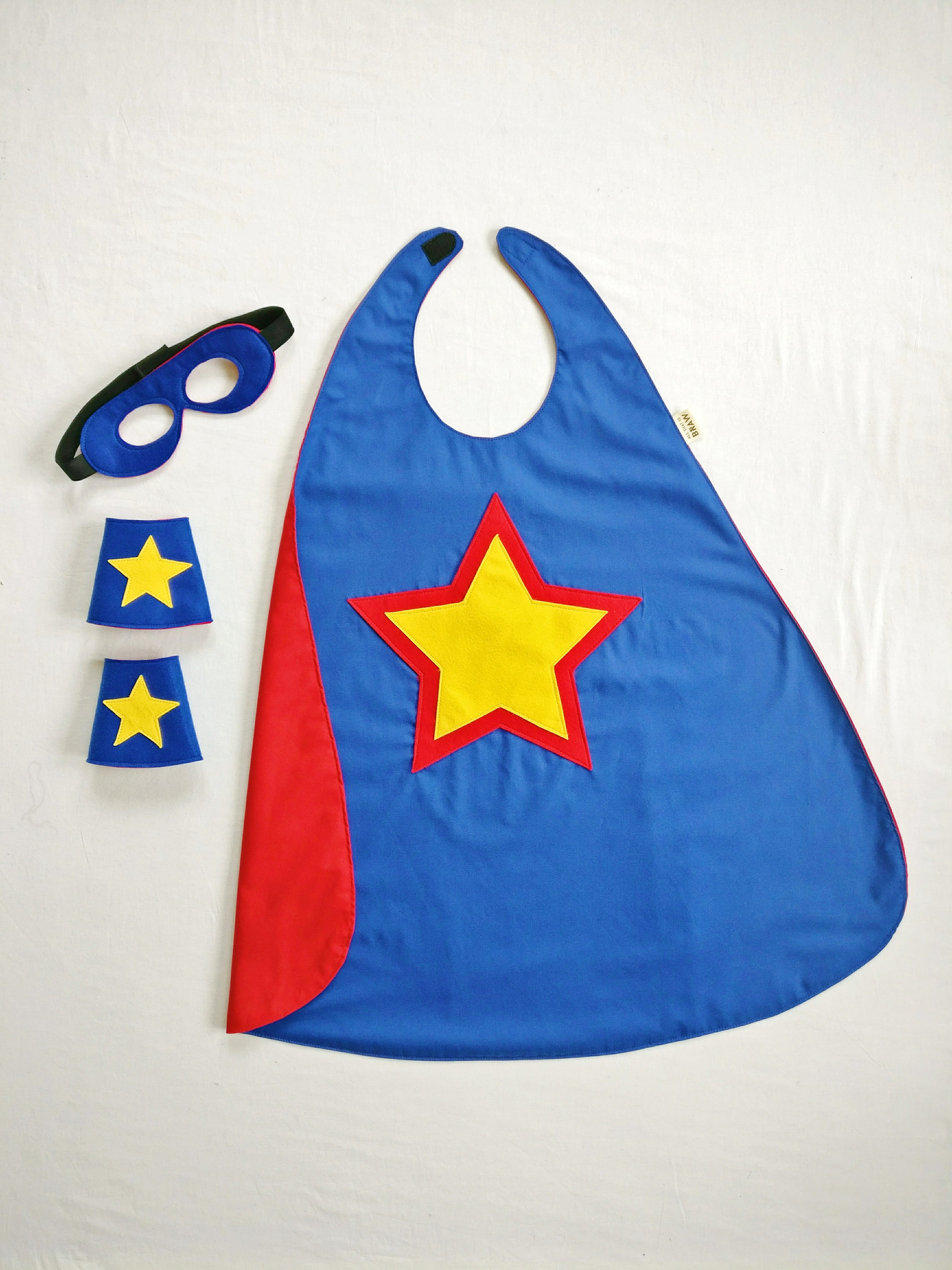 Star Lightning Superhero Cape Set Kids cape mask and cuffs Etsy