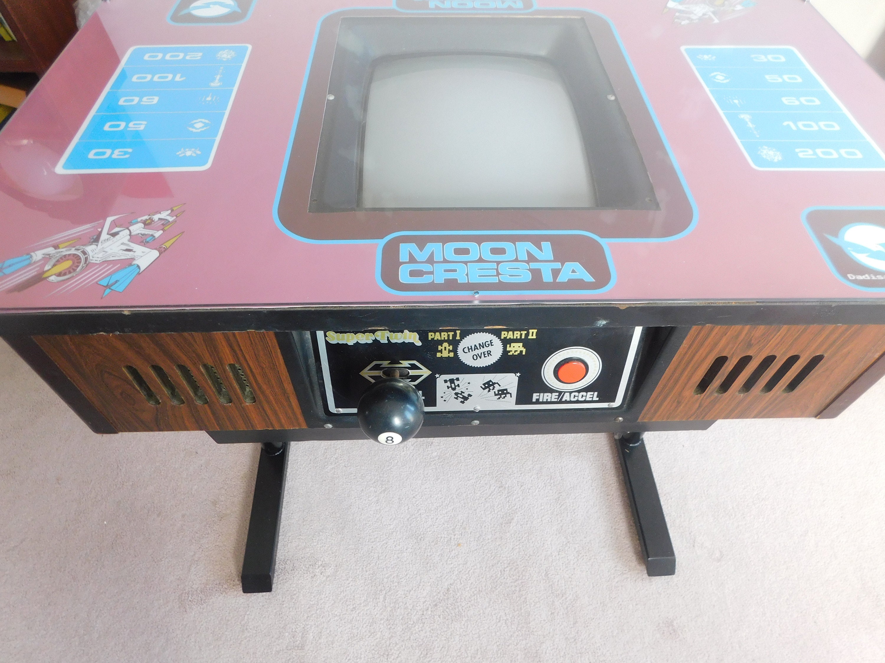 RARE - 80's Moon Cresta Arcade Cocktail Cabinet Game - Local