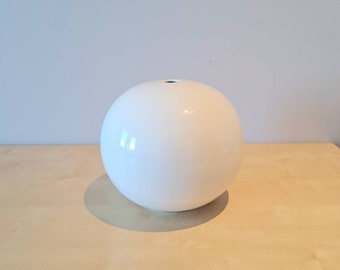 White Ceramic Orb Vase