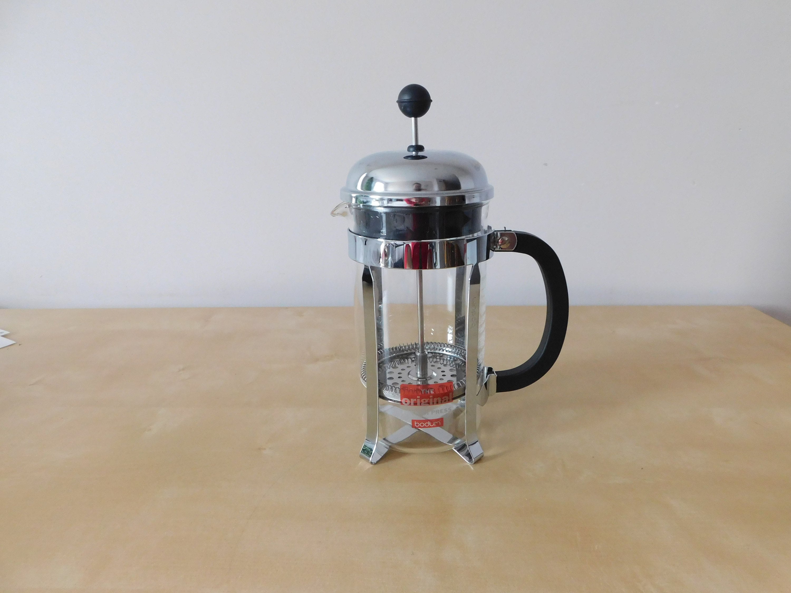 BODUM French Coffee Press - 4 Cup Glass & Stainless Steel - Etsy
