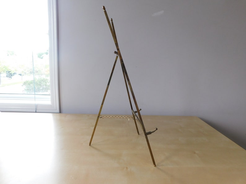 Minimal Brass Tabletop Easel Stand Etsy