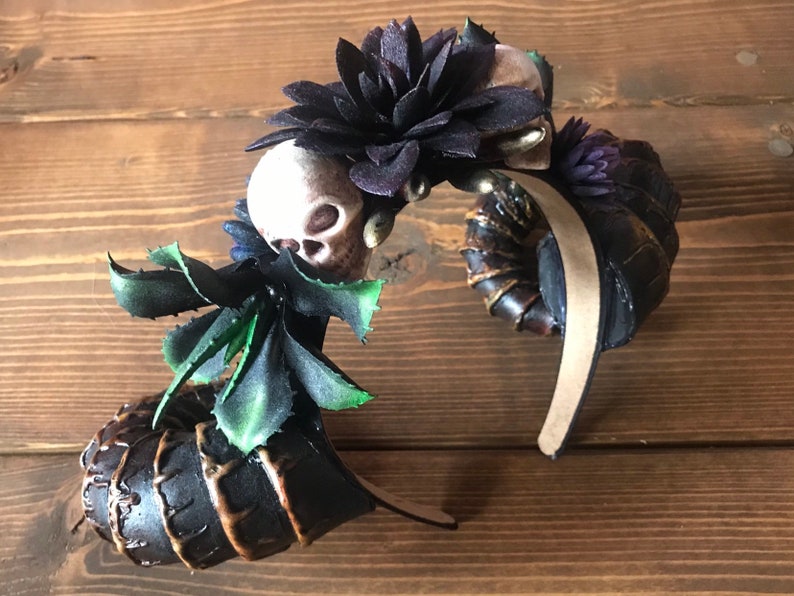 Succulent horned headdress