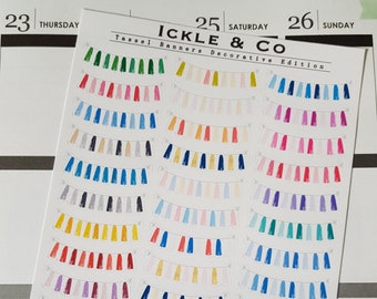 New Coloured Tassel Banners Planner Stickers Decorative and Functional Edition Bullet Journal